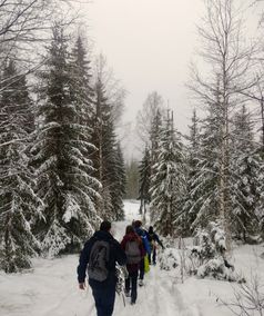 Sneeuwschoenentocht groepsreis Zweden